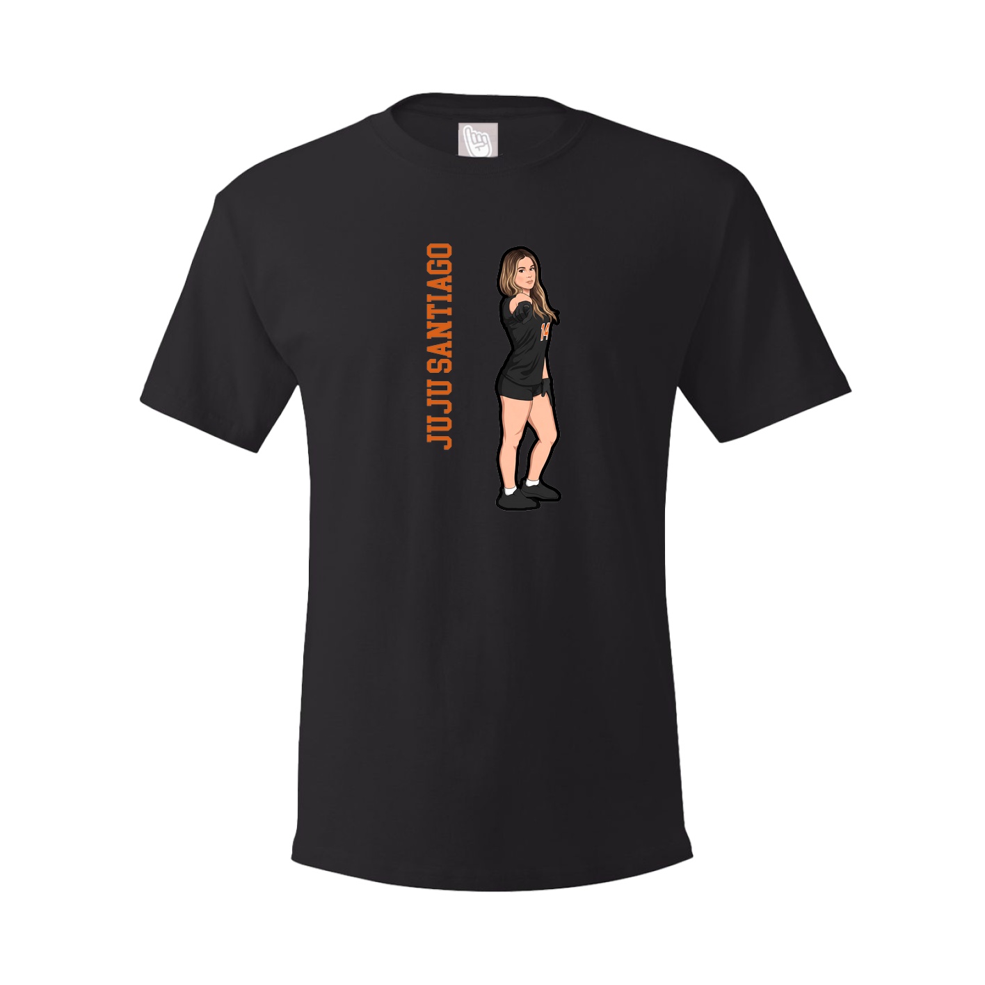 Youth Tee — Name Vertical in Black