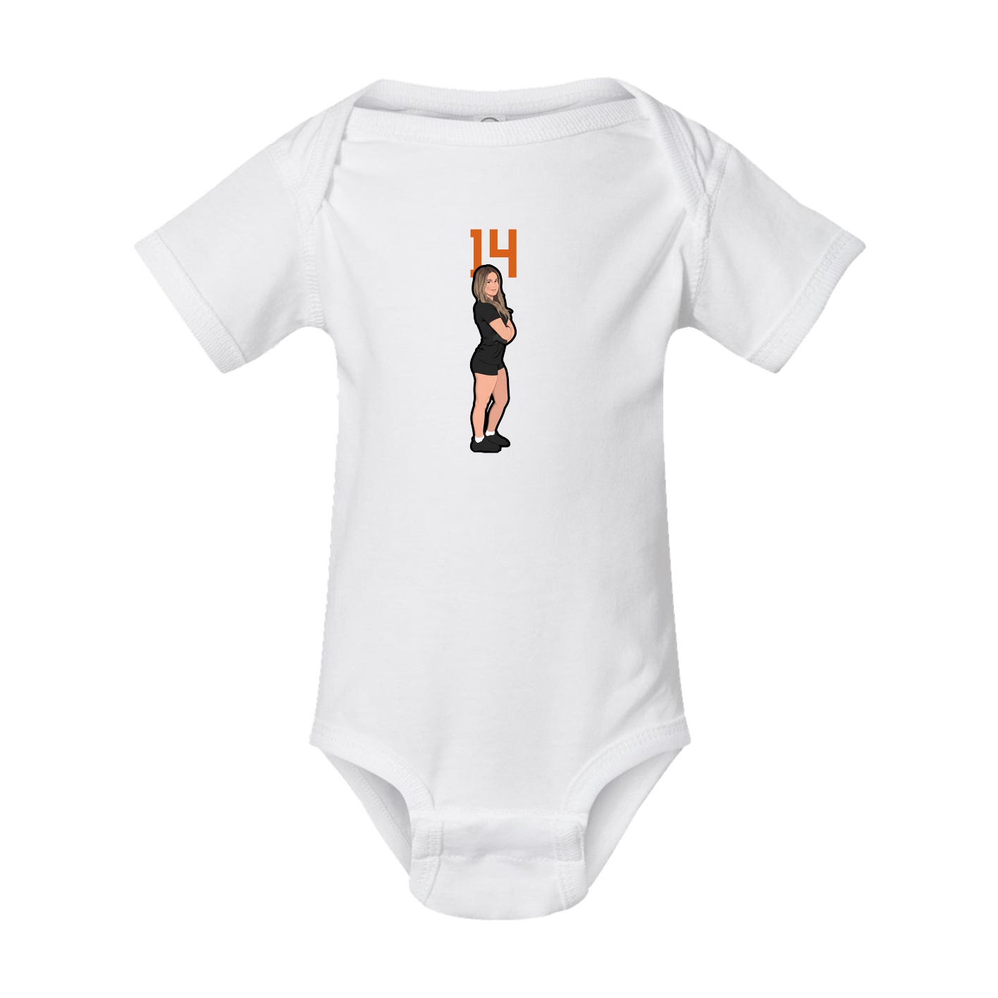 Baby Onesie — Number Top in White