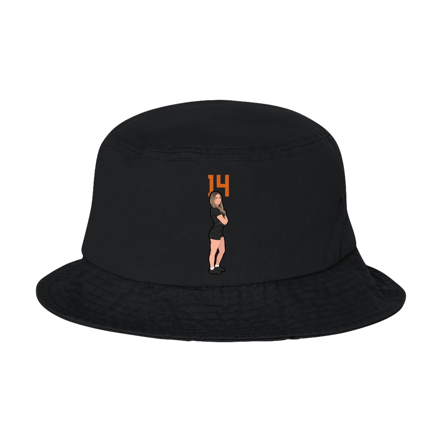 Bucket Cap — Number Top in Black