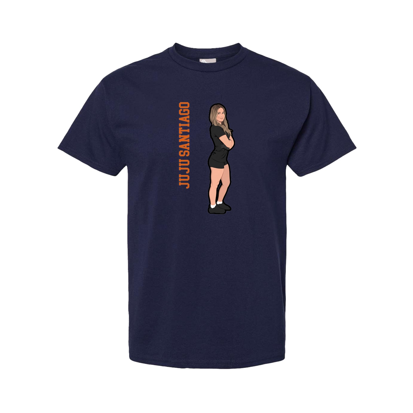 Tee — Name Vertical in Navy