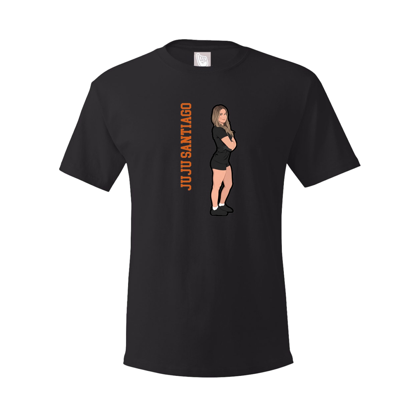 Youth Tee — Name Vertical in Black