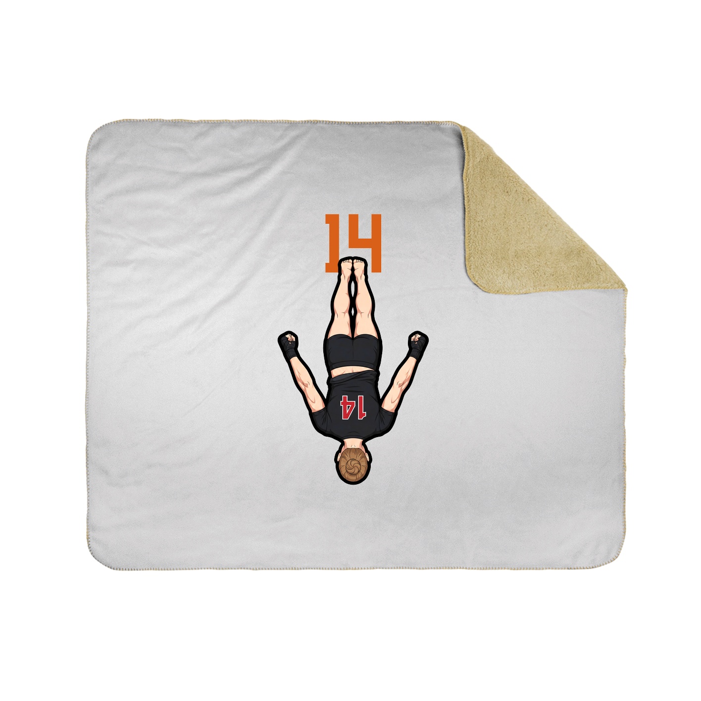 Throw Blanket — Number Top in White