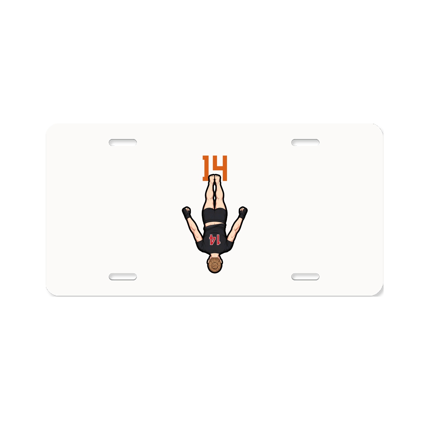 License Plate — Number Top in Classic