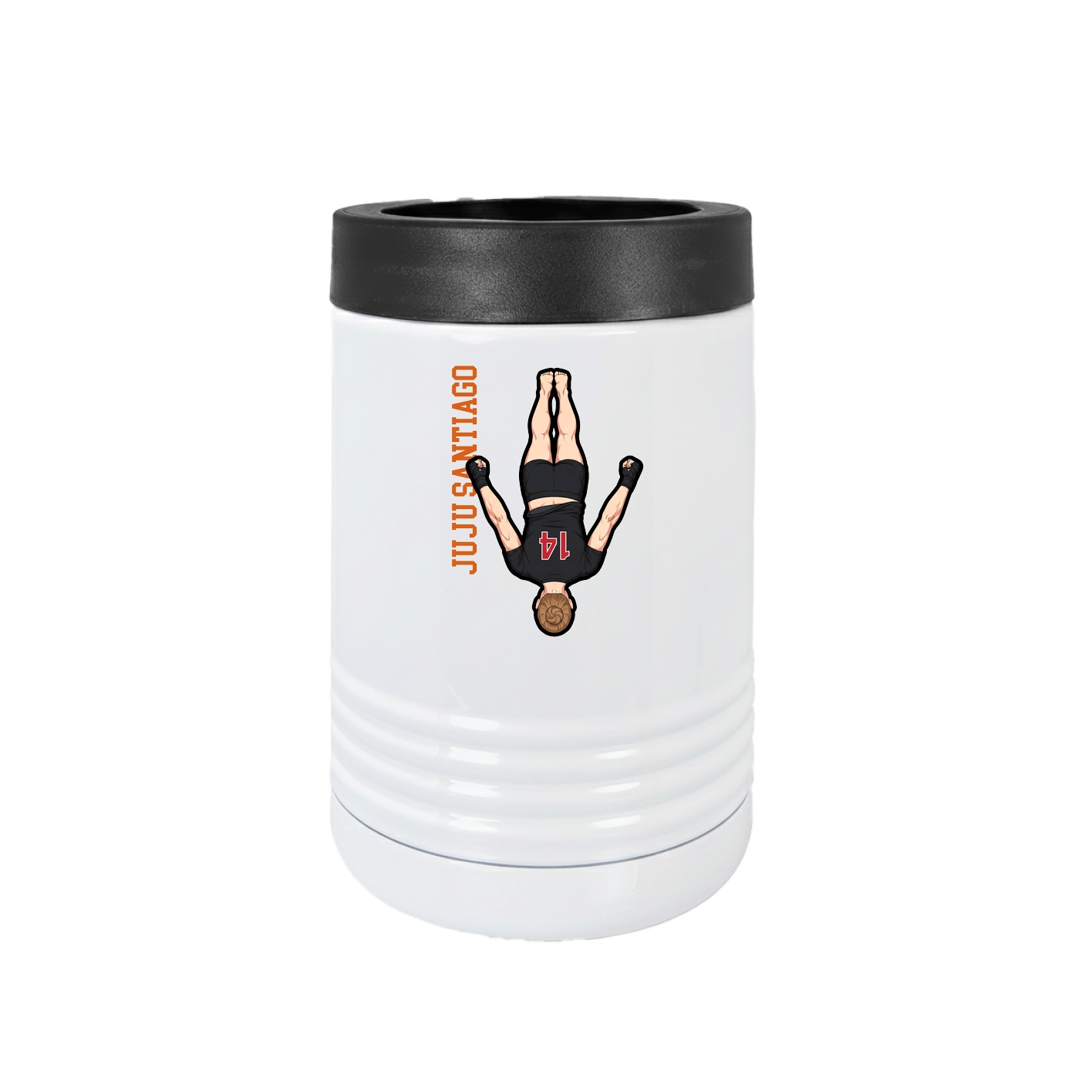 Beverage Holder — Name Vertical in White