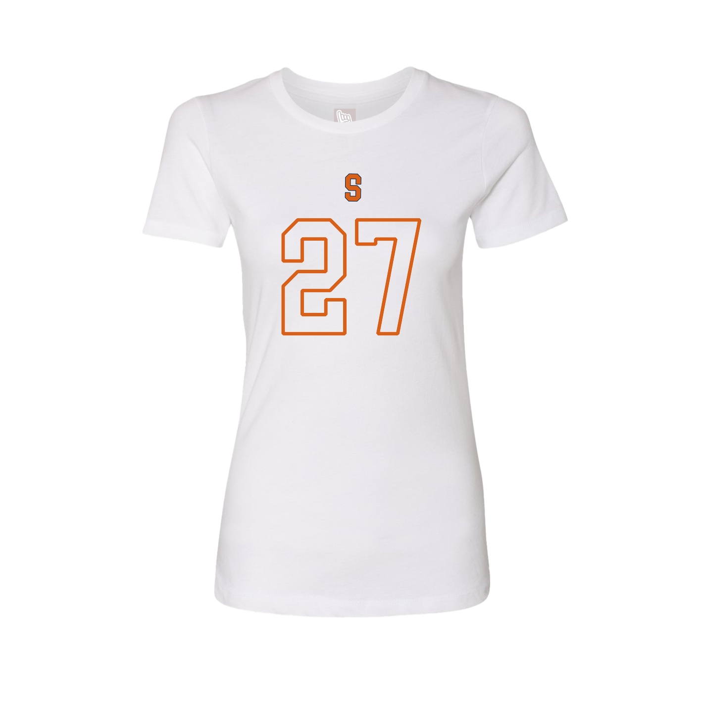Fitted Women's Tee — Shirsey Arch in White