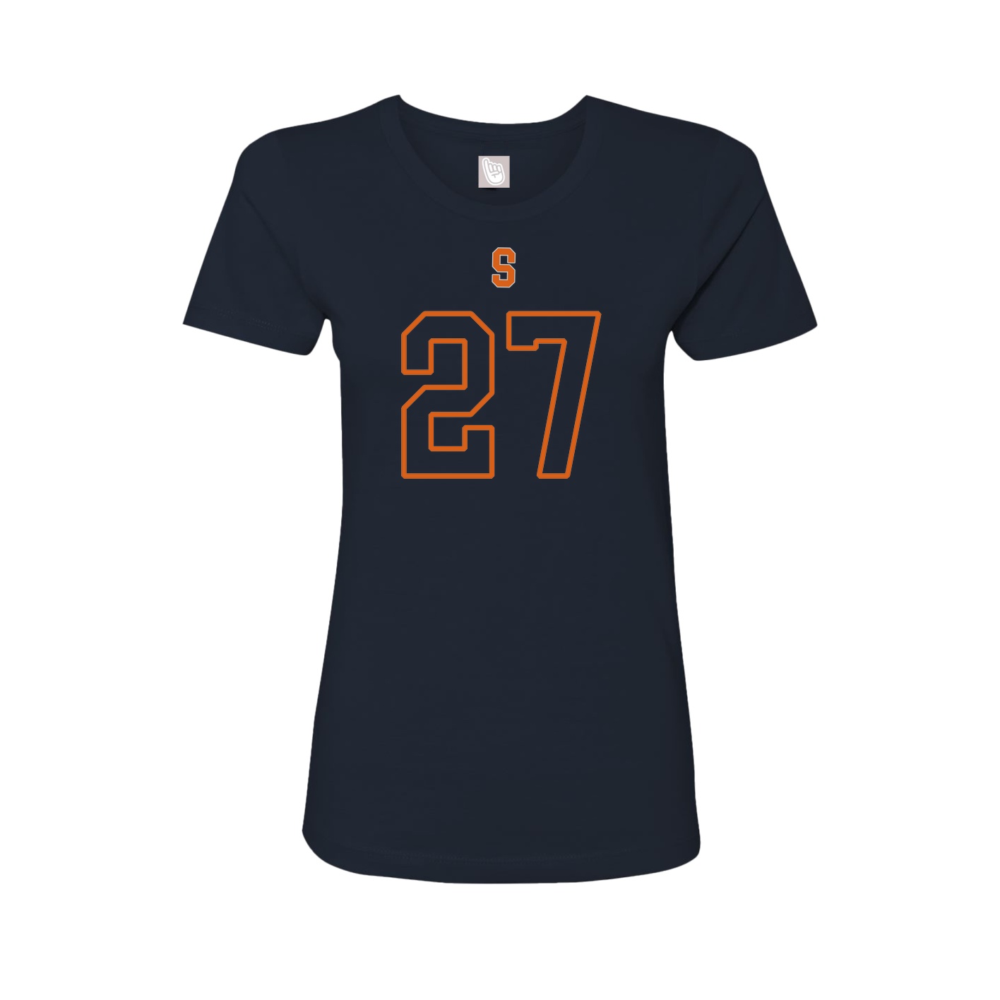 Fitted Women's Tee — Shirsey Arch in Navy