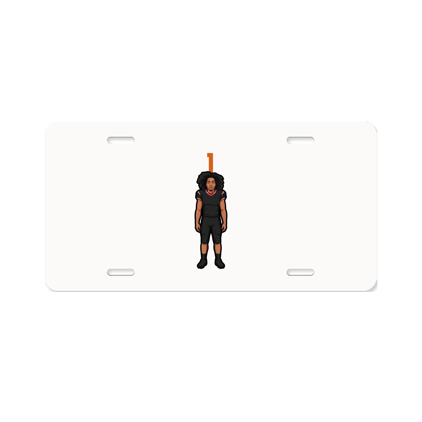 License Plate — Number Top in Classic