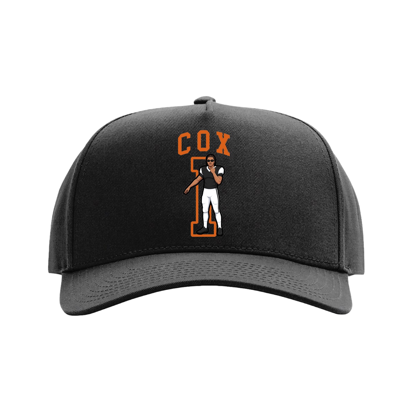 Full Fabric Five-Panel Champ Cap — Shirsey in Black