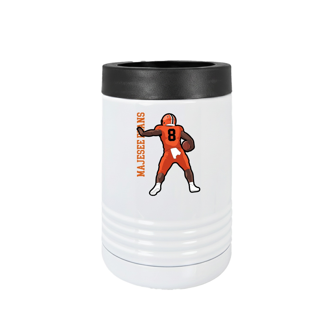 Beverage Holder — Name Vertical in White