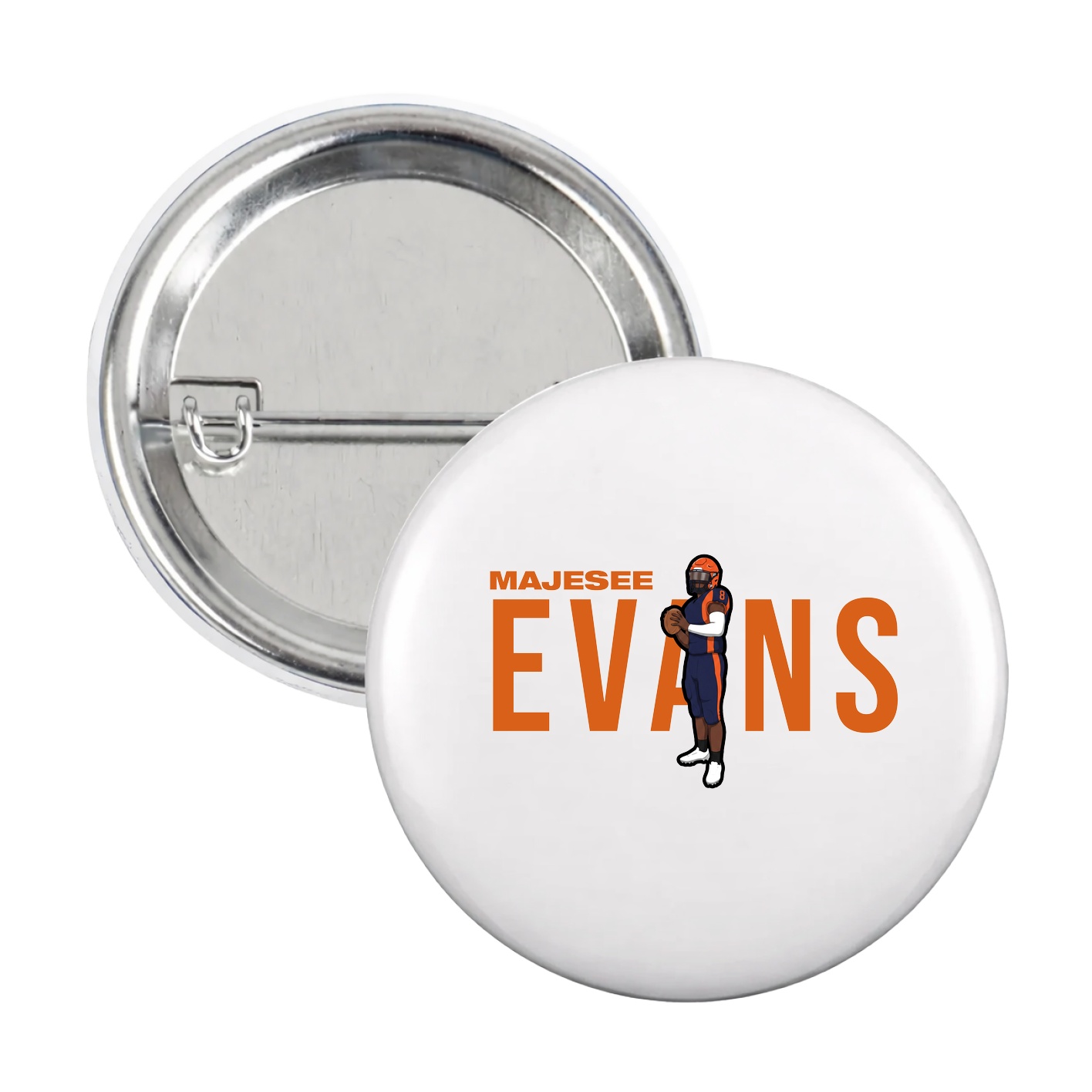 Game Day Button — Player Name in White