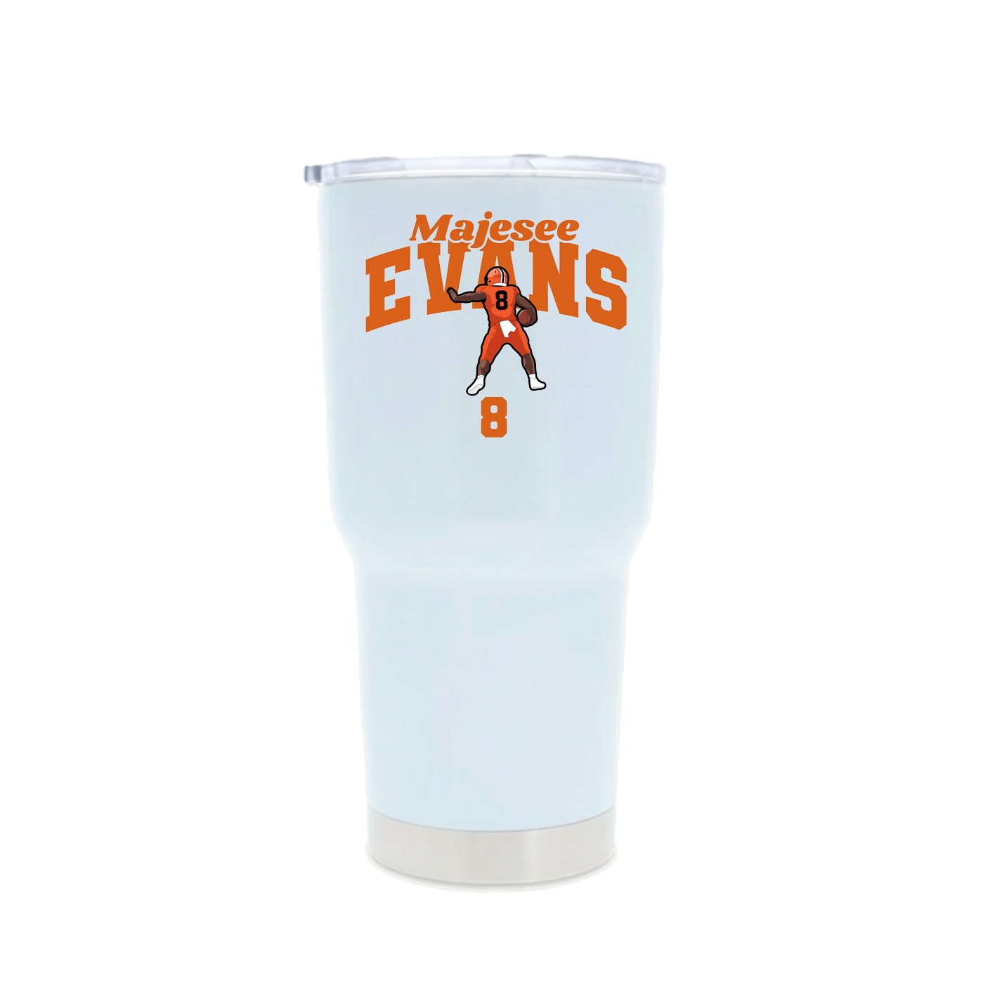30oz Stainless Steel Tumbler — Signature Arch in White