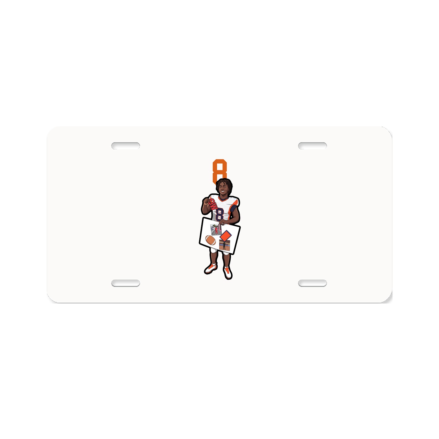 License Plate — Number Top in Classic