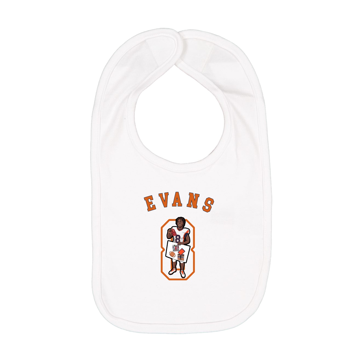 Infant Bib — Shirsey Arch in White