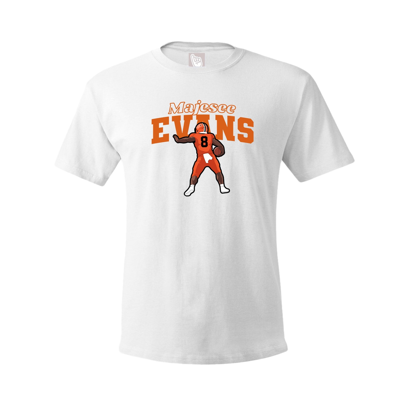 Youth Tee — Name Arch in White