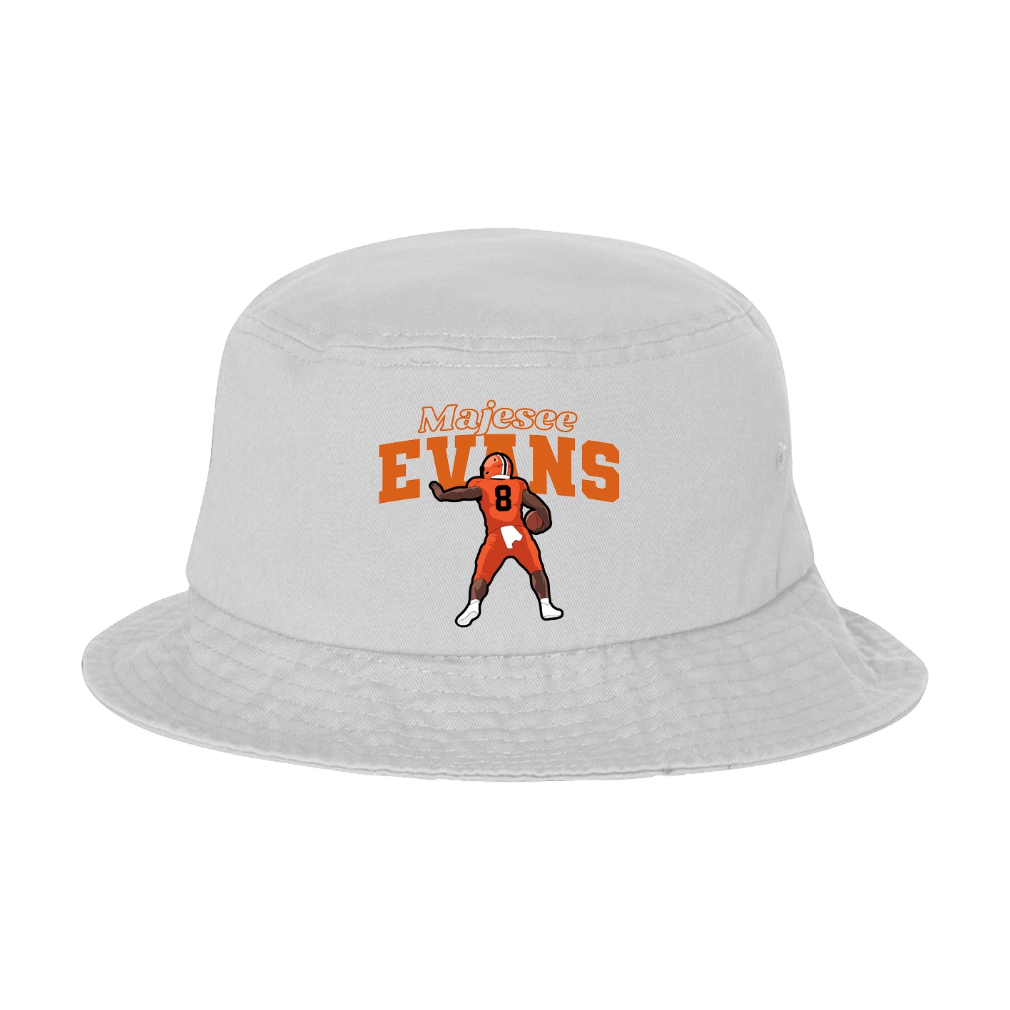 Bucket Cap — Name Arch in White
