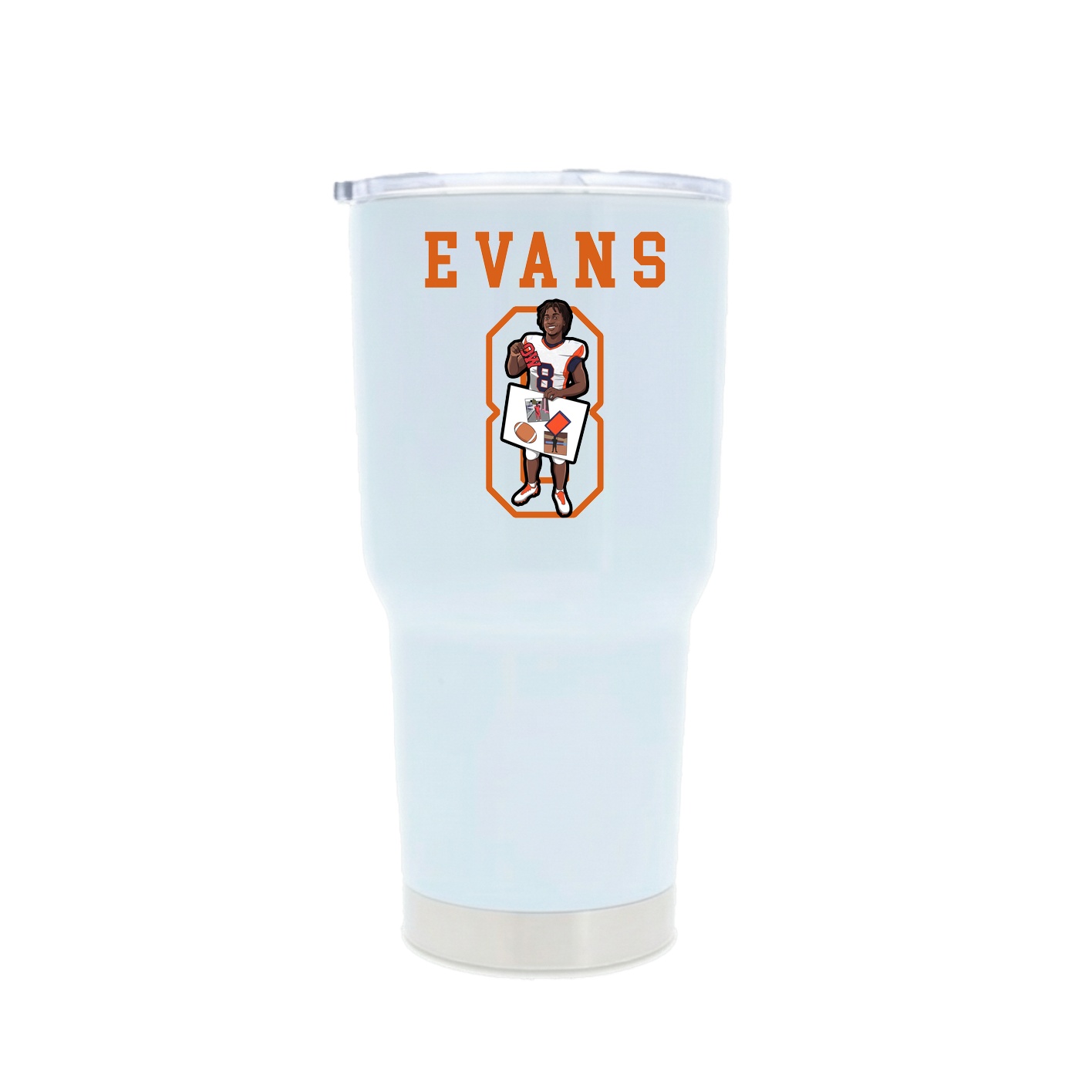 30oz Stainless Steel Tumbler — Shirsey in White