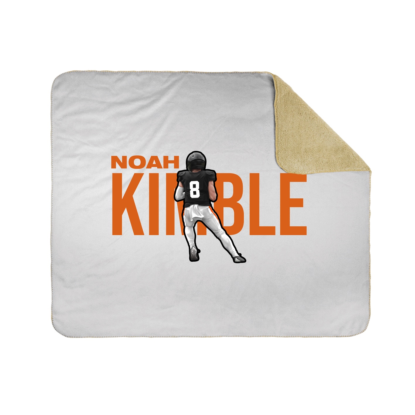 Throw Blanket — Player Name in White