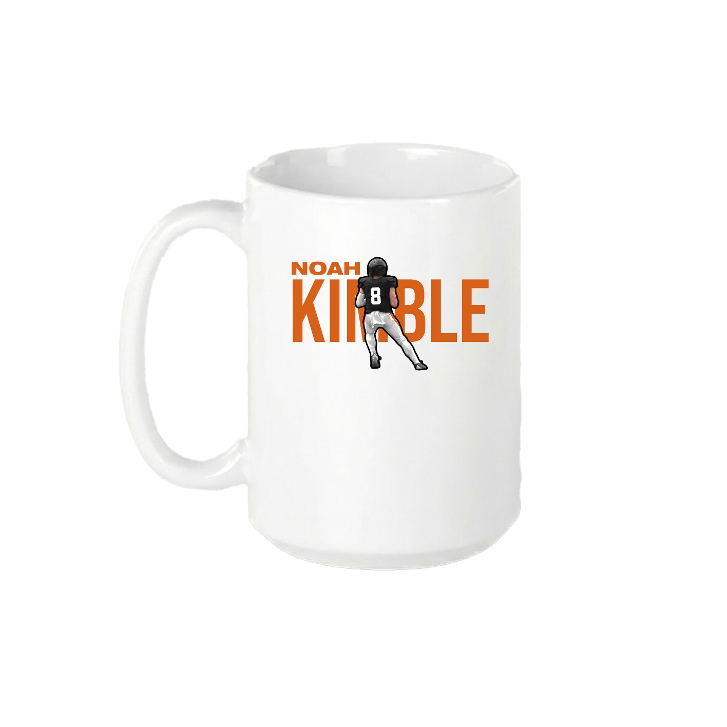 15oz Coffee Mug — Player Name in White