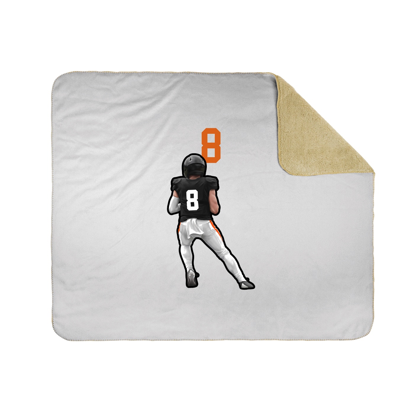 Throw Blanket — Number Top in White
