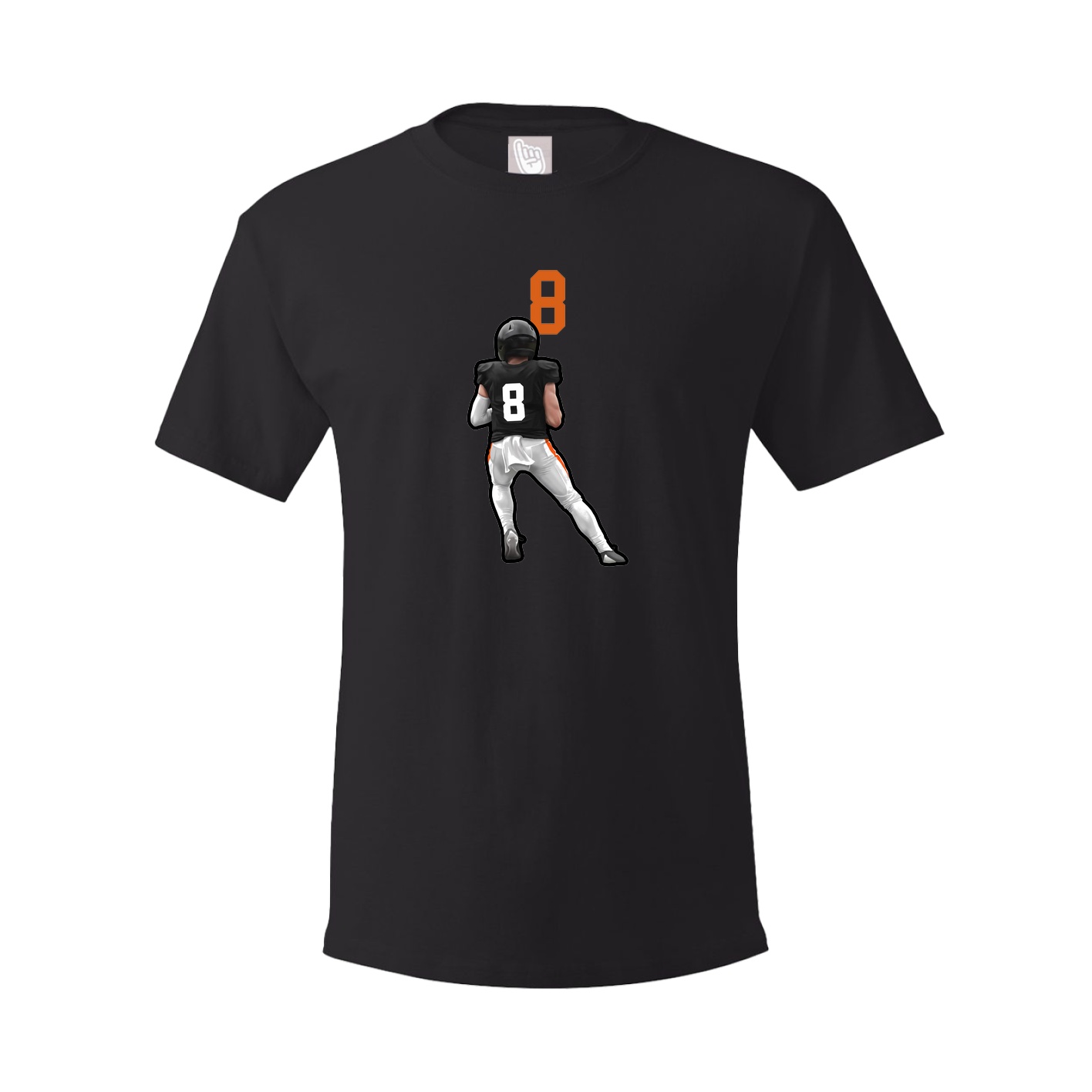 Youth Tee — Number Top in Black
