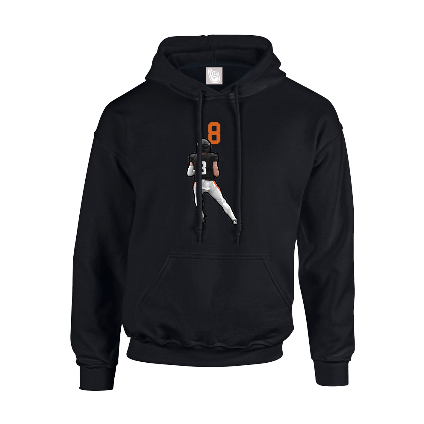 Hoodie — Number Top in Black