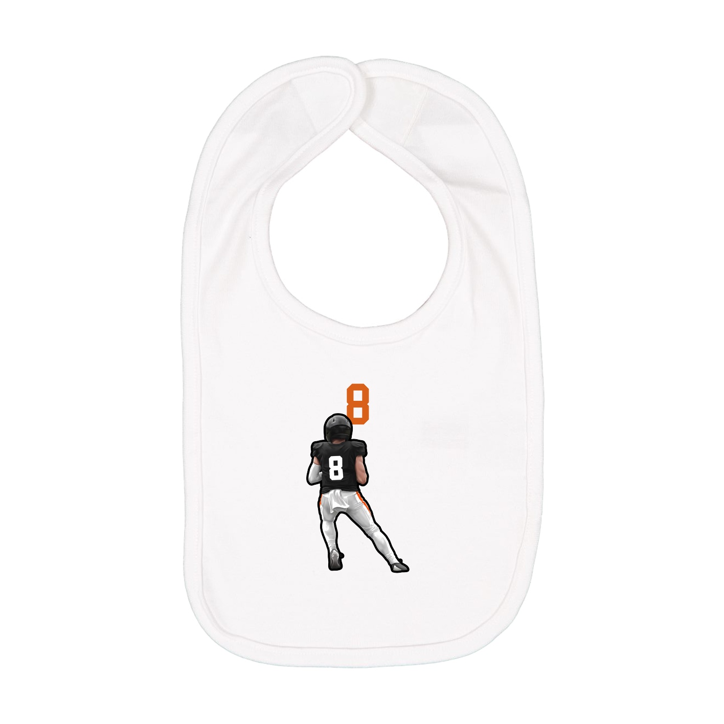 Infant Bib — Number Top in White
