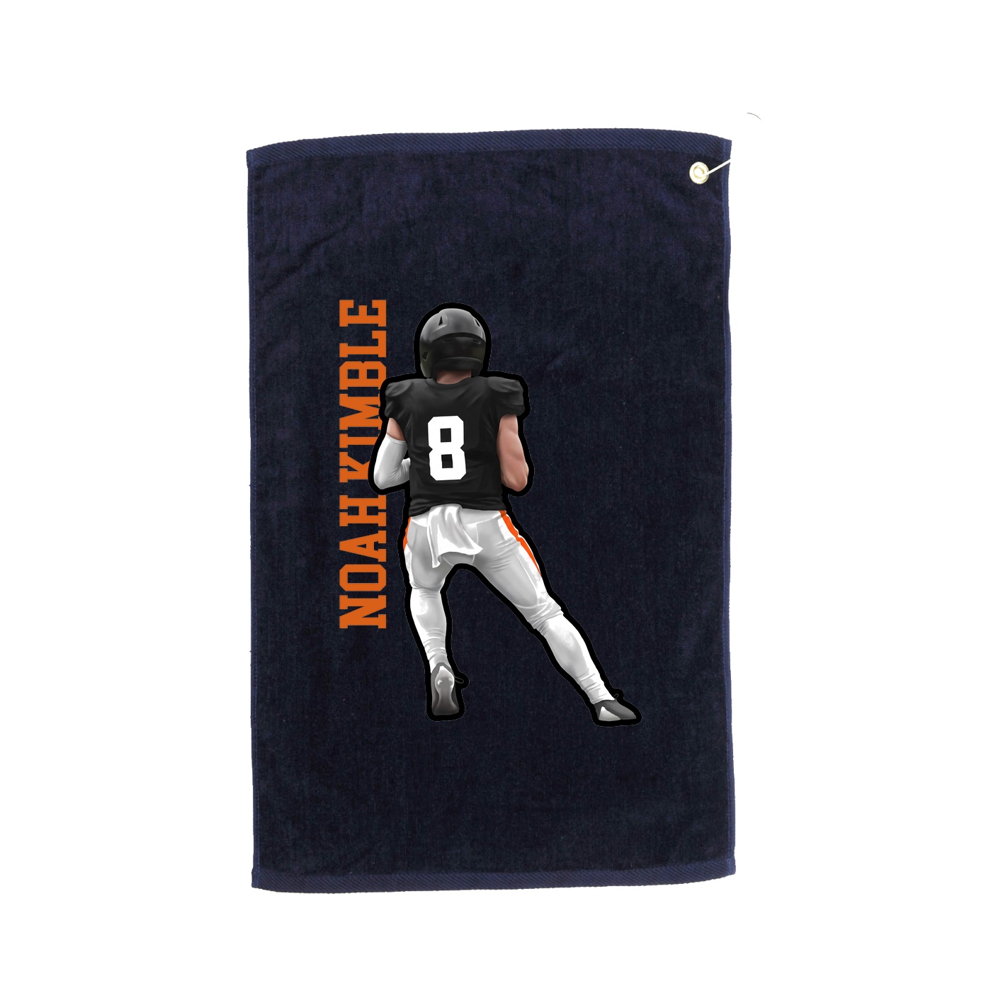 Golf Towel — Name Vertical in Navy