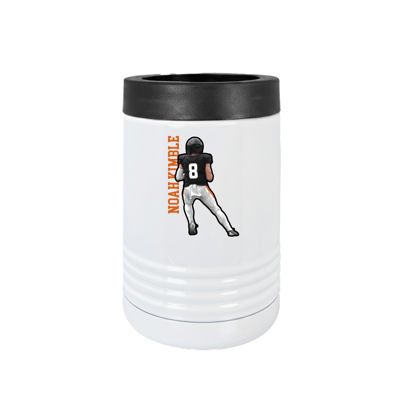 Beverage Holder — Name Vertical in White