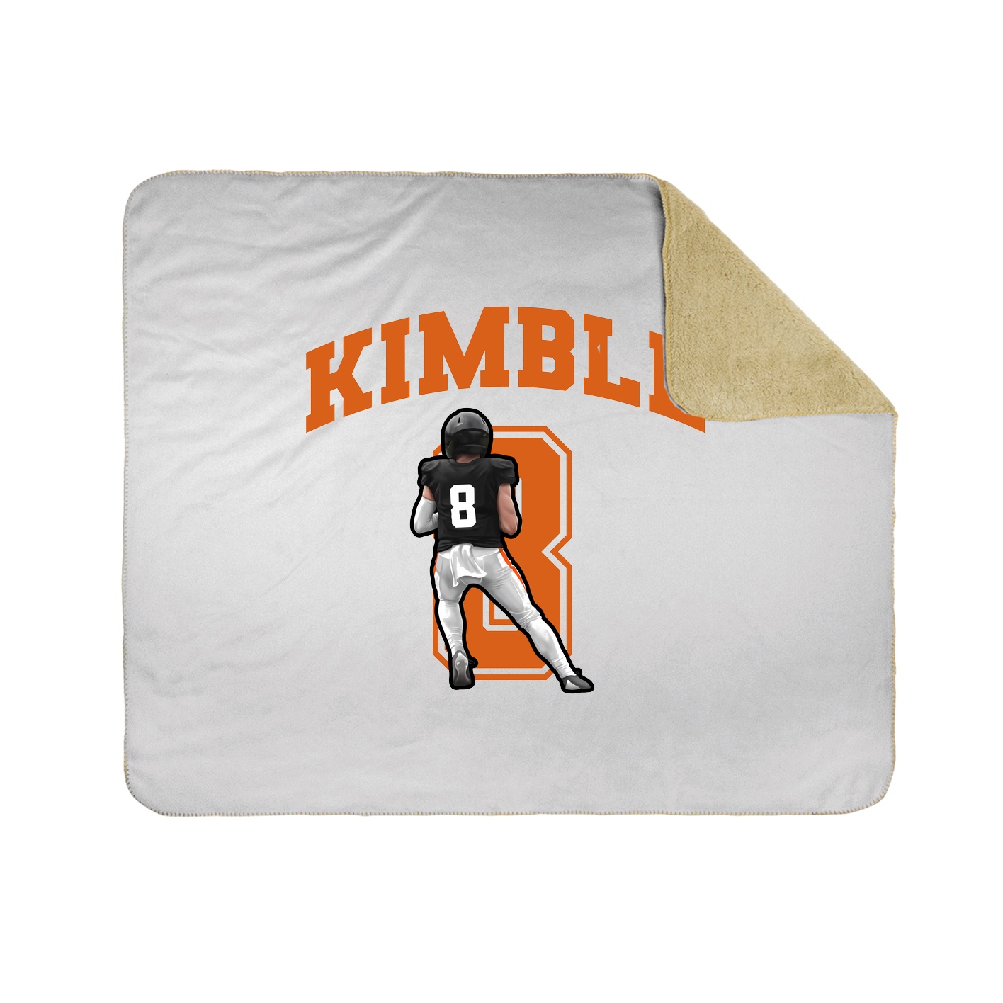 Throw Blanket — Number in White