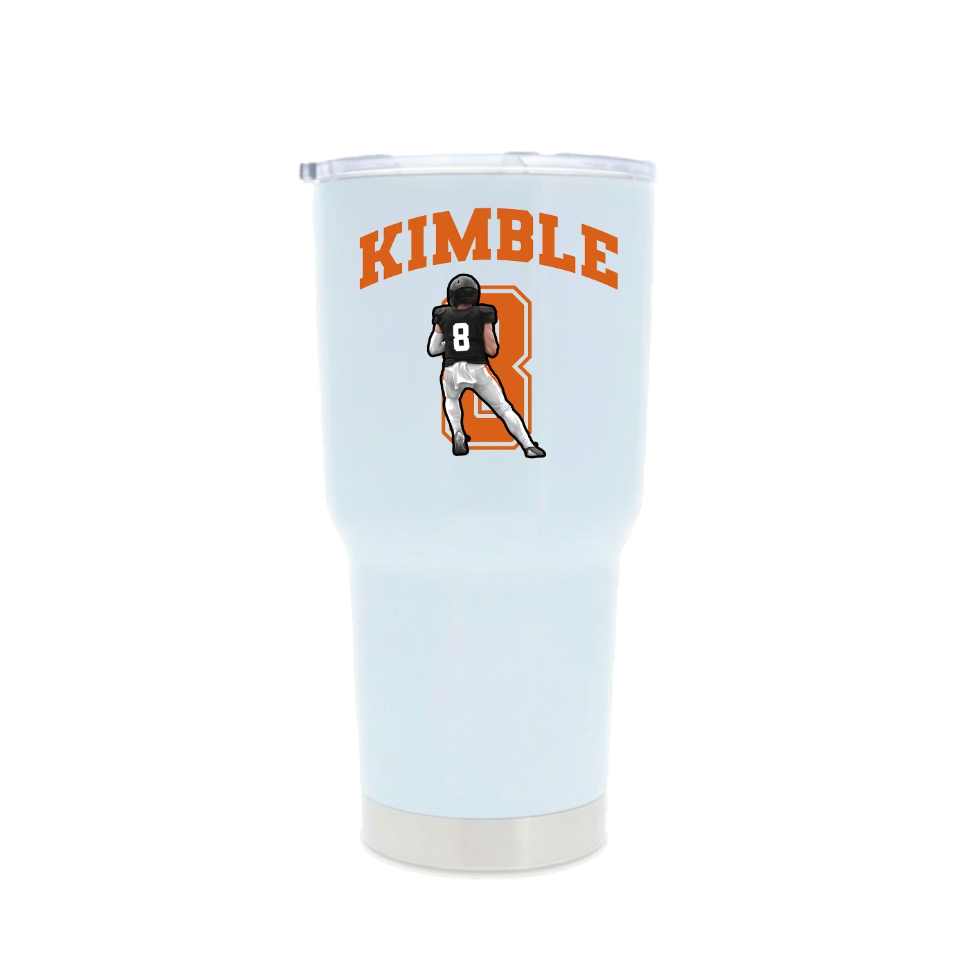 30oz Stainless Steel Tumbler — Number in White