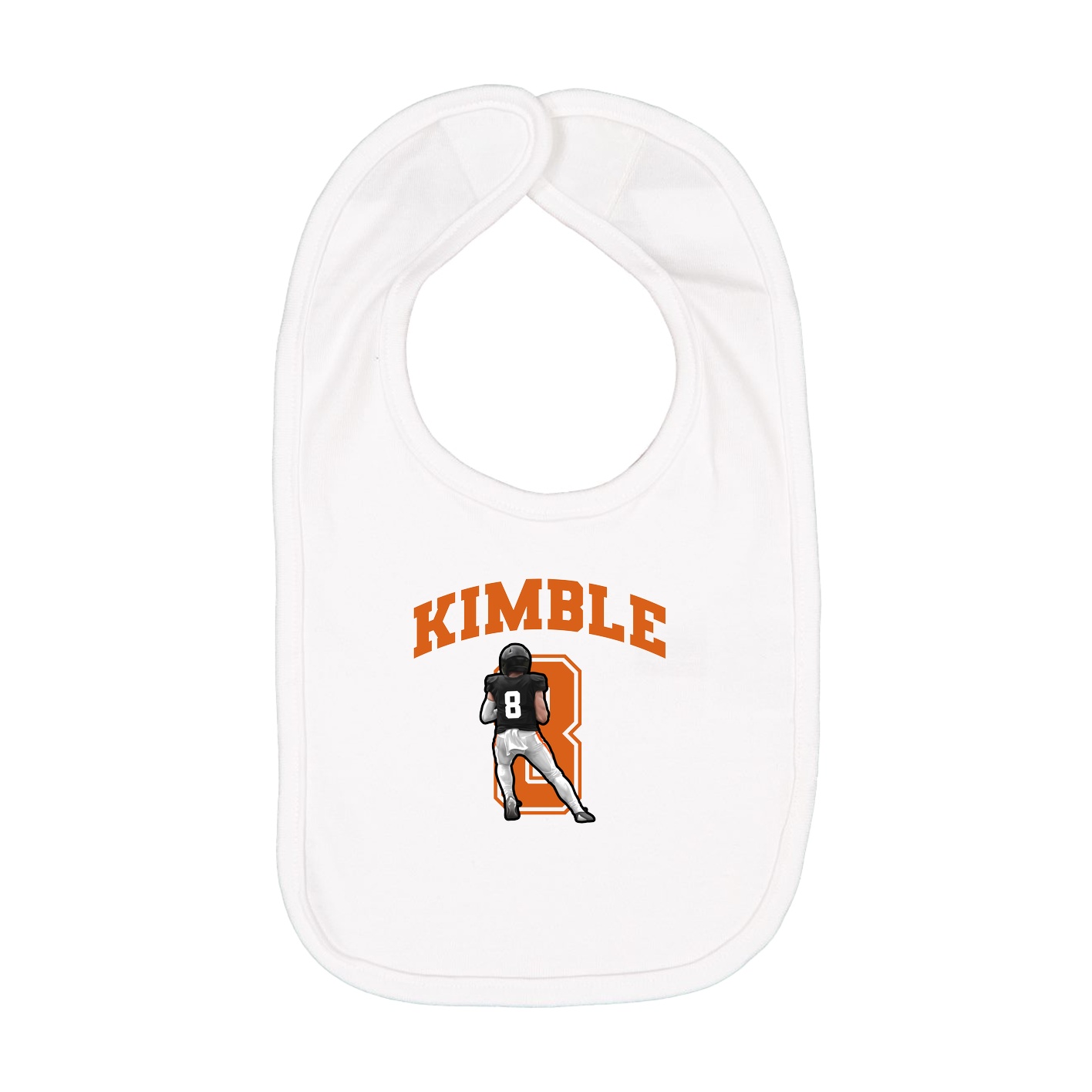 Infant Bib — Number in White