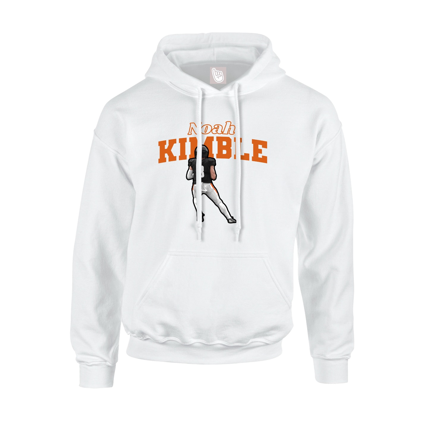 Hoodie — Name Arch in White