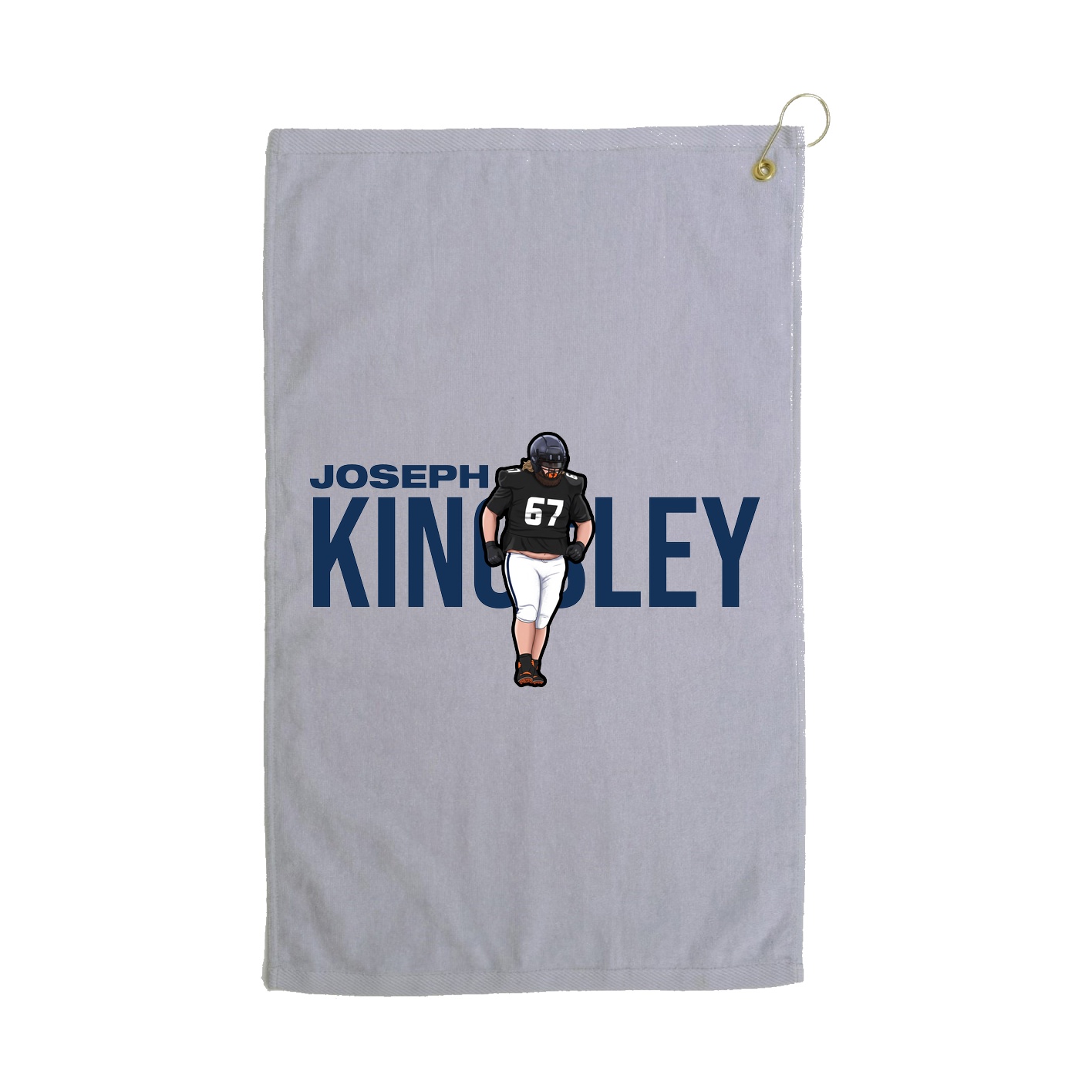 Golf Towel — Player Name in Grey