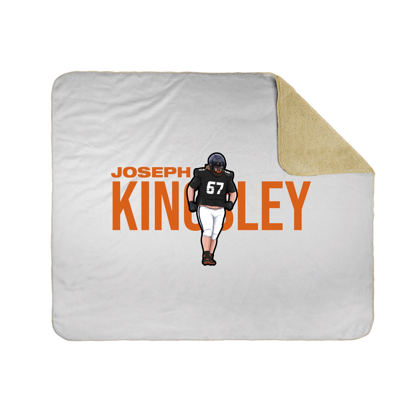Throw Blanket — Player Name in White