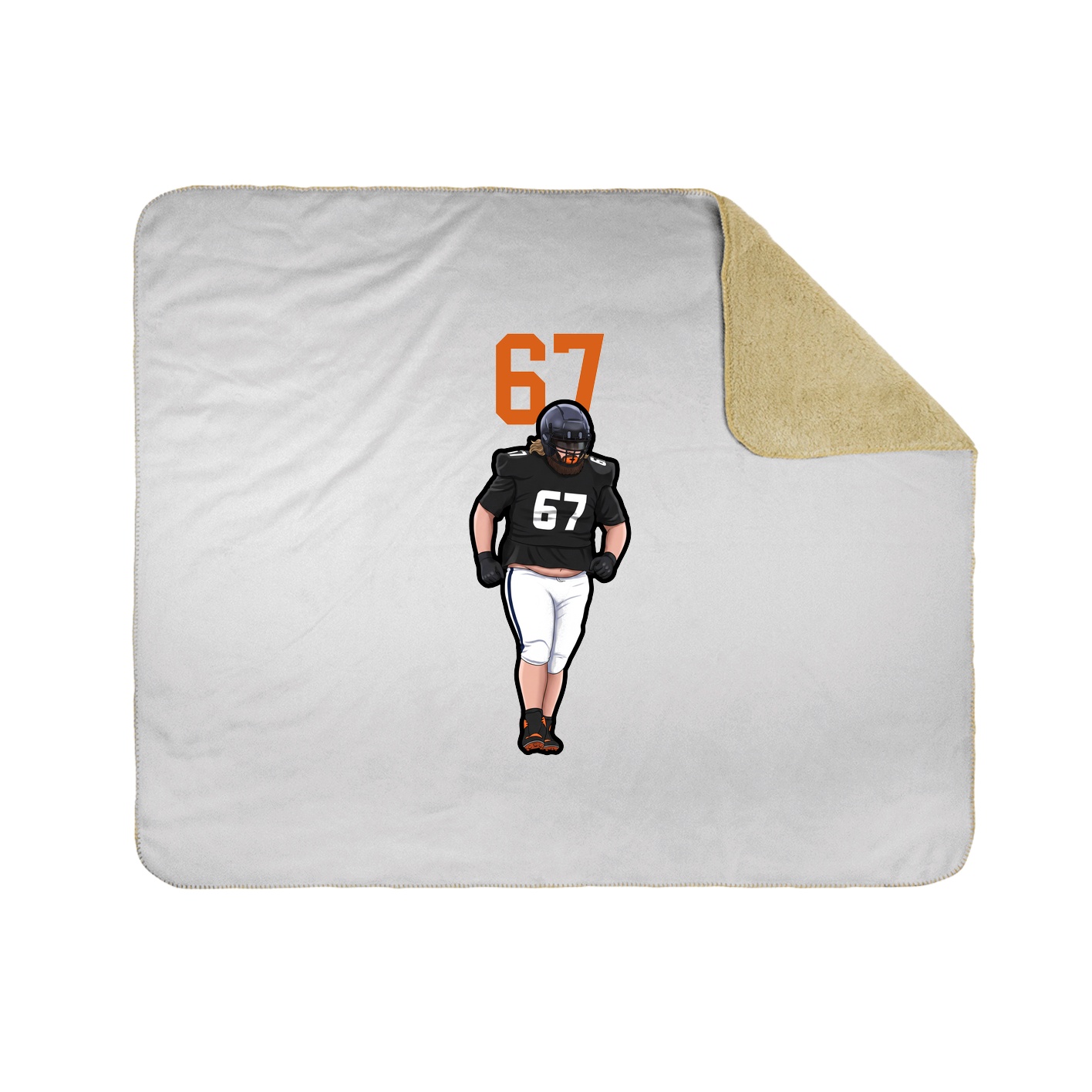 Throw Blanket — Number Top in White
