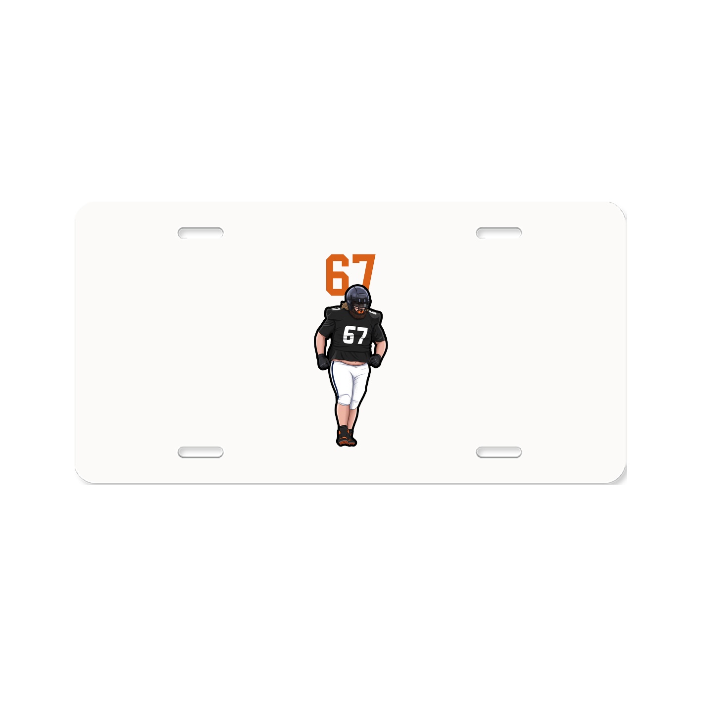 License Plate — Number Top in Classic
