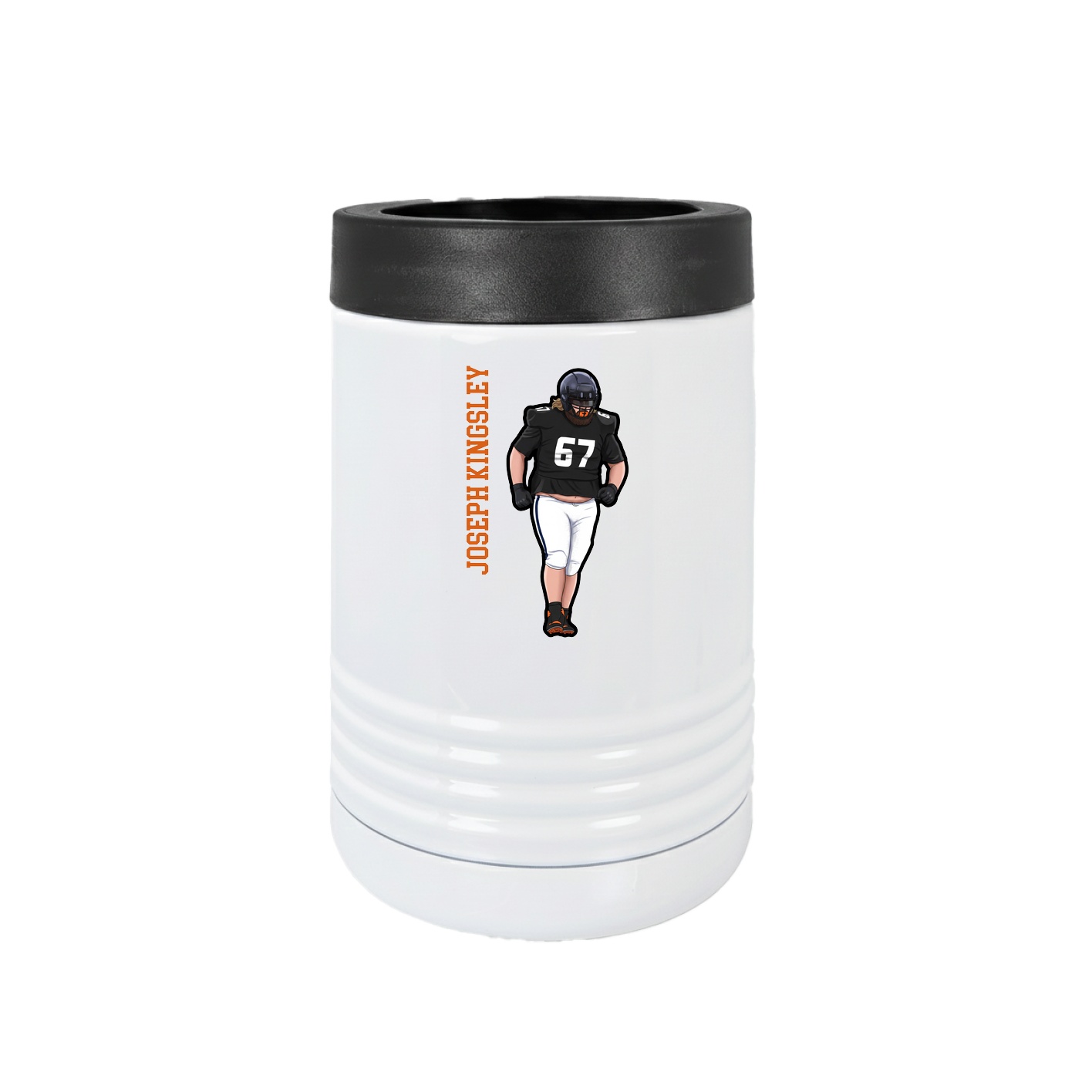 Beverage Holder — Name Vertical in White