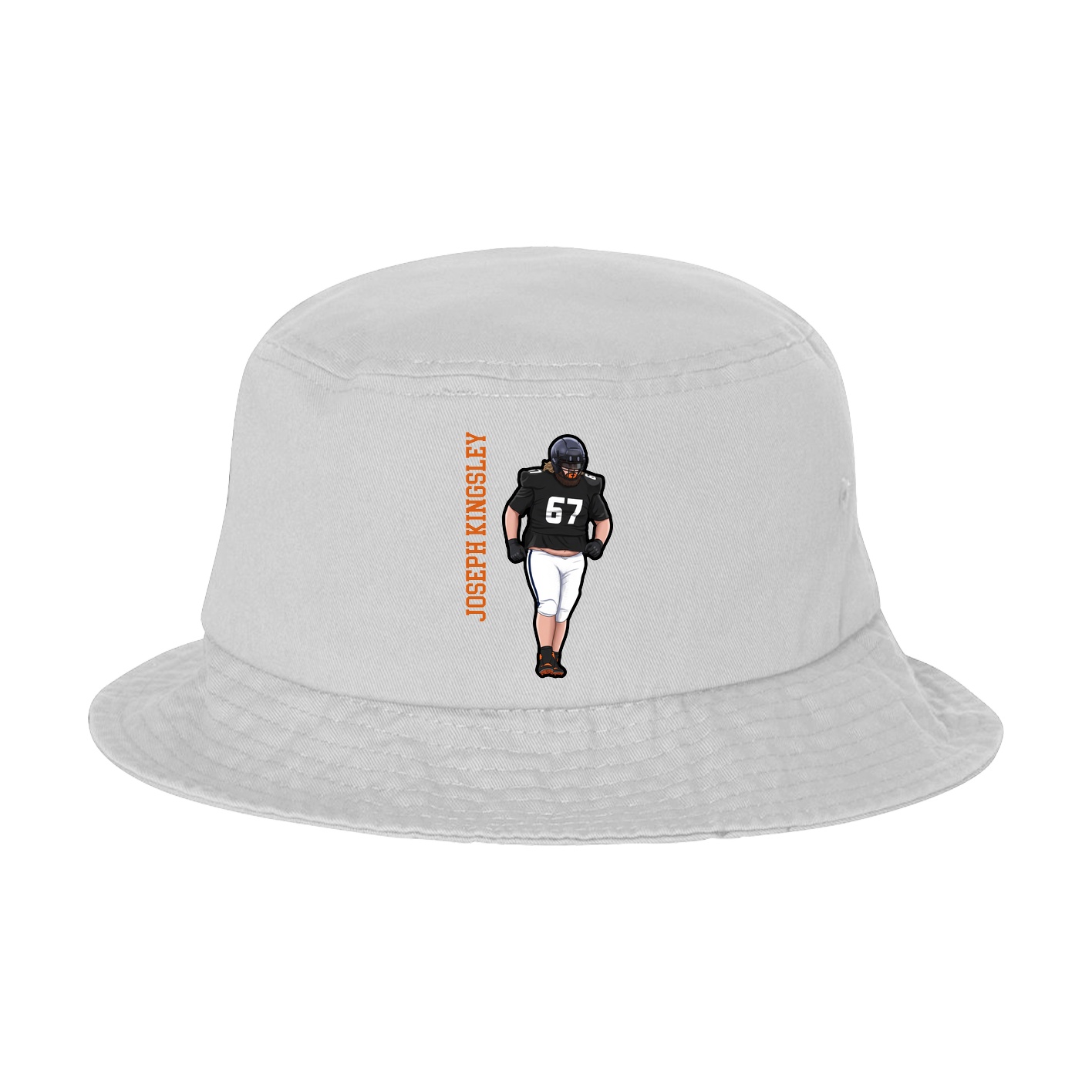 Bucket Cap — Name Vertical in White