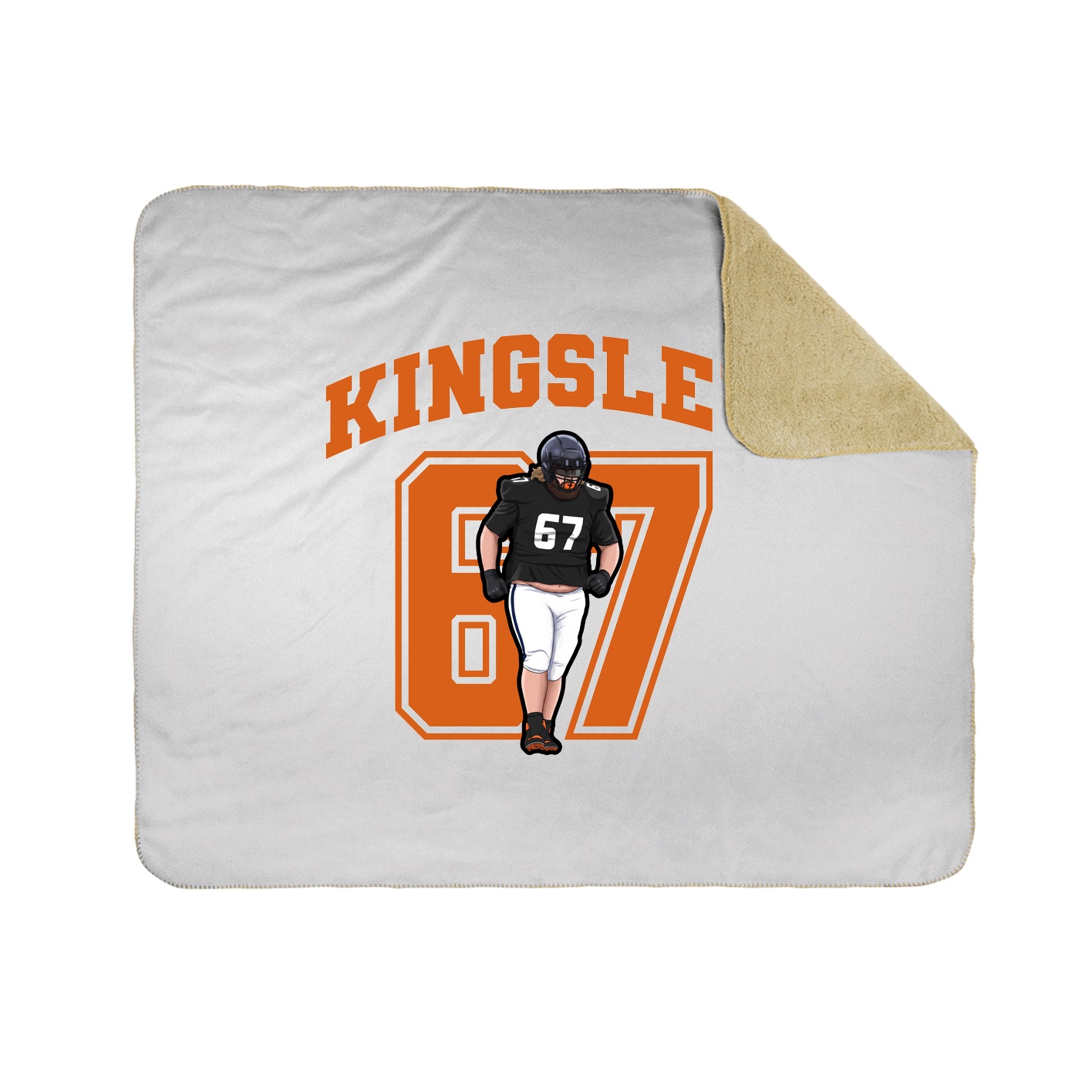 Throw Blanket — Number in White