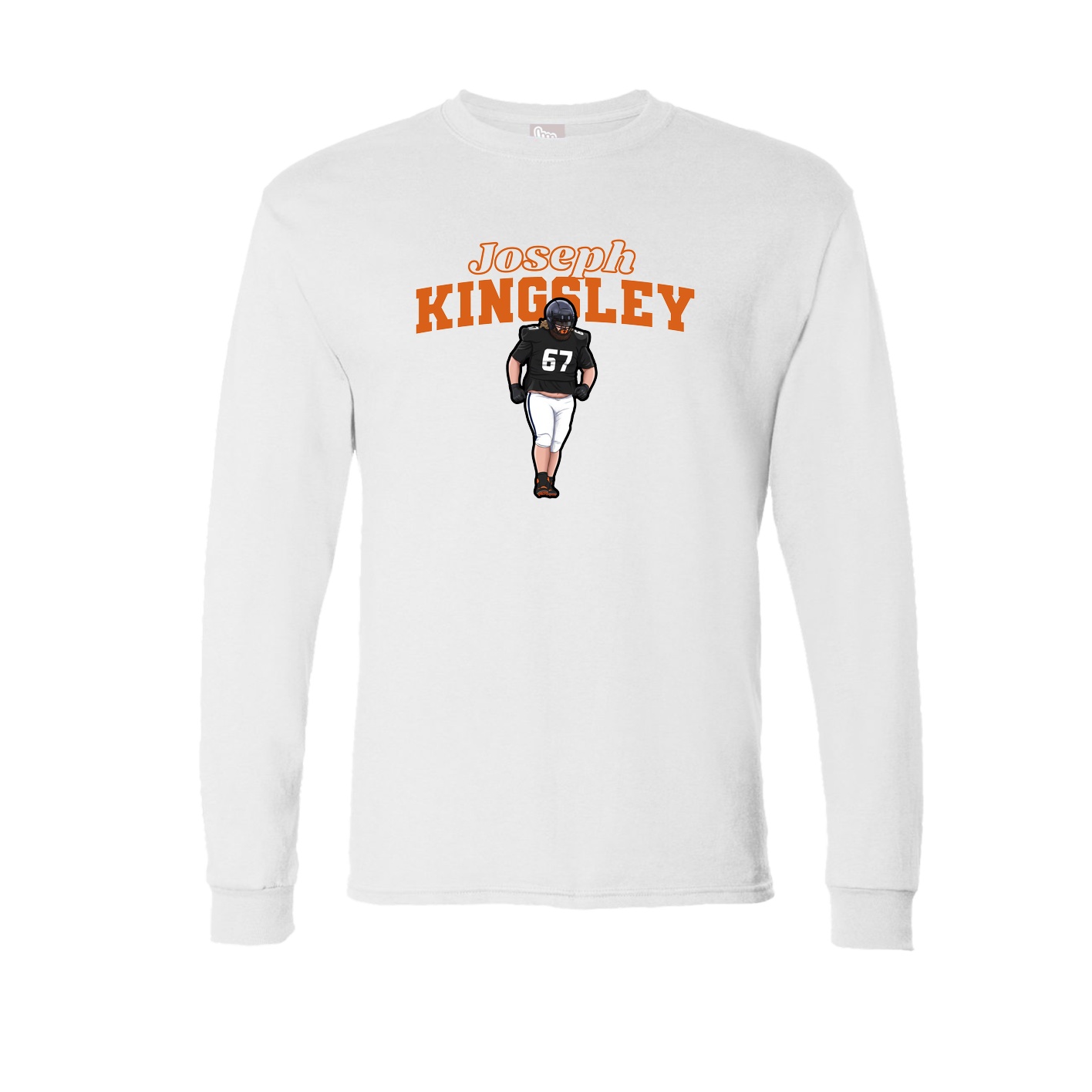 Long Sleeve Tee — Name Arch in White