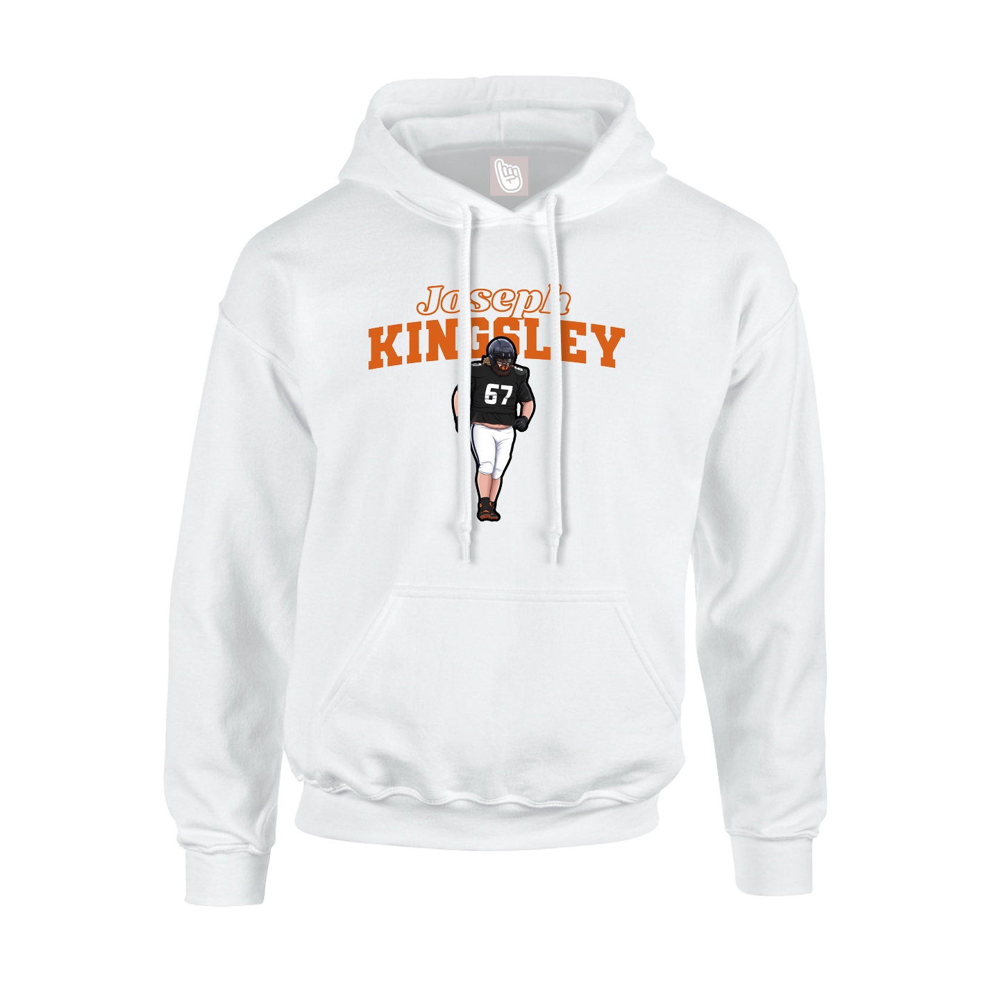 Hoodie — Name Arch in White