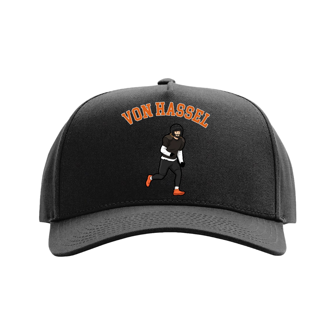 Full Fabric Five-Panel Champ Cap — Shirsey Arch in Black