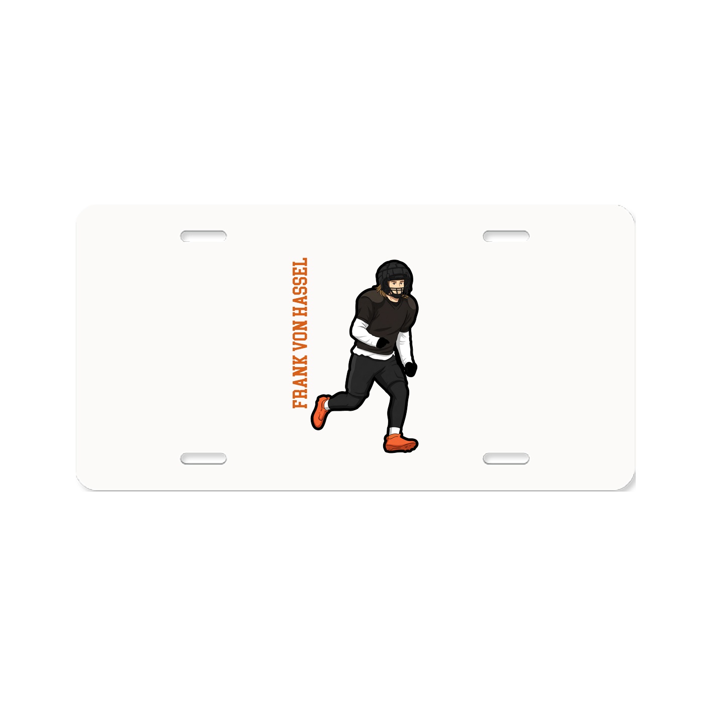 License Plate — Name Vertical in Classic