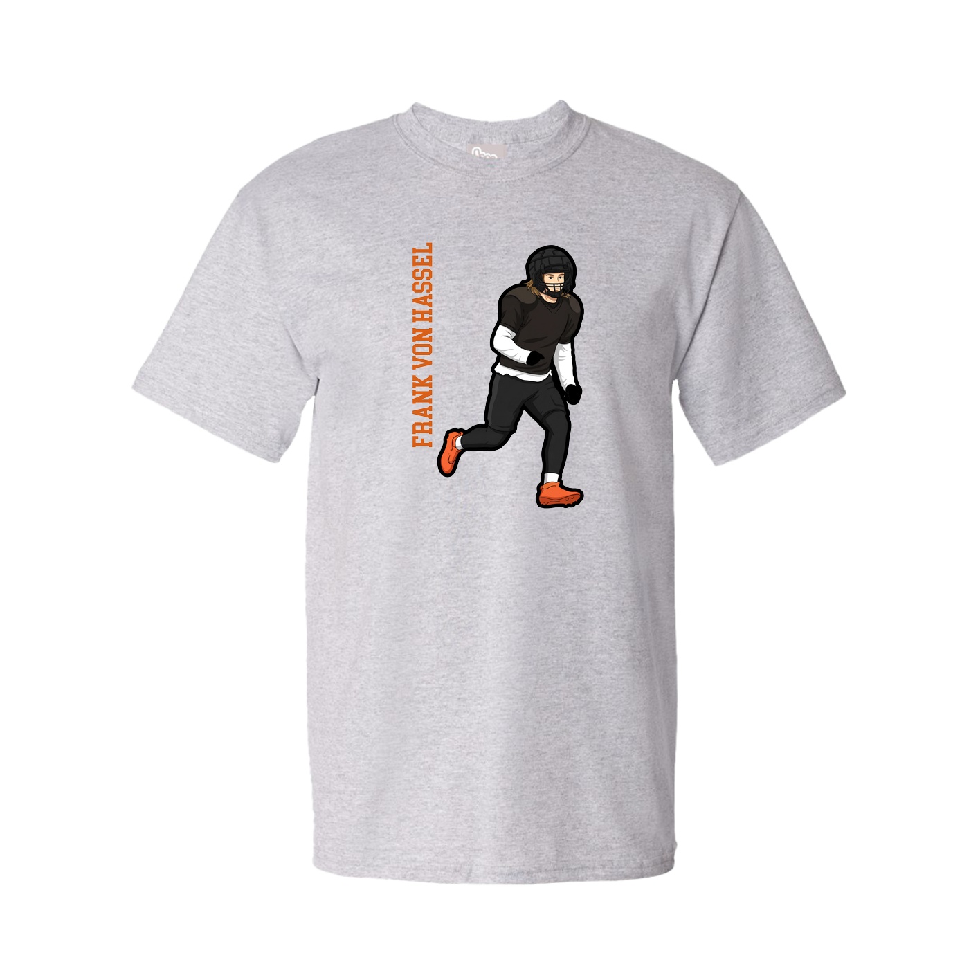 Tee — Name Vertical in Grey