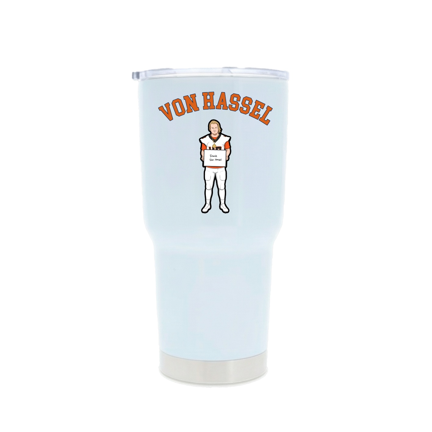 30oz Stainless Steel Tumbler — Shirsey Arch in White