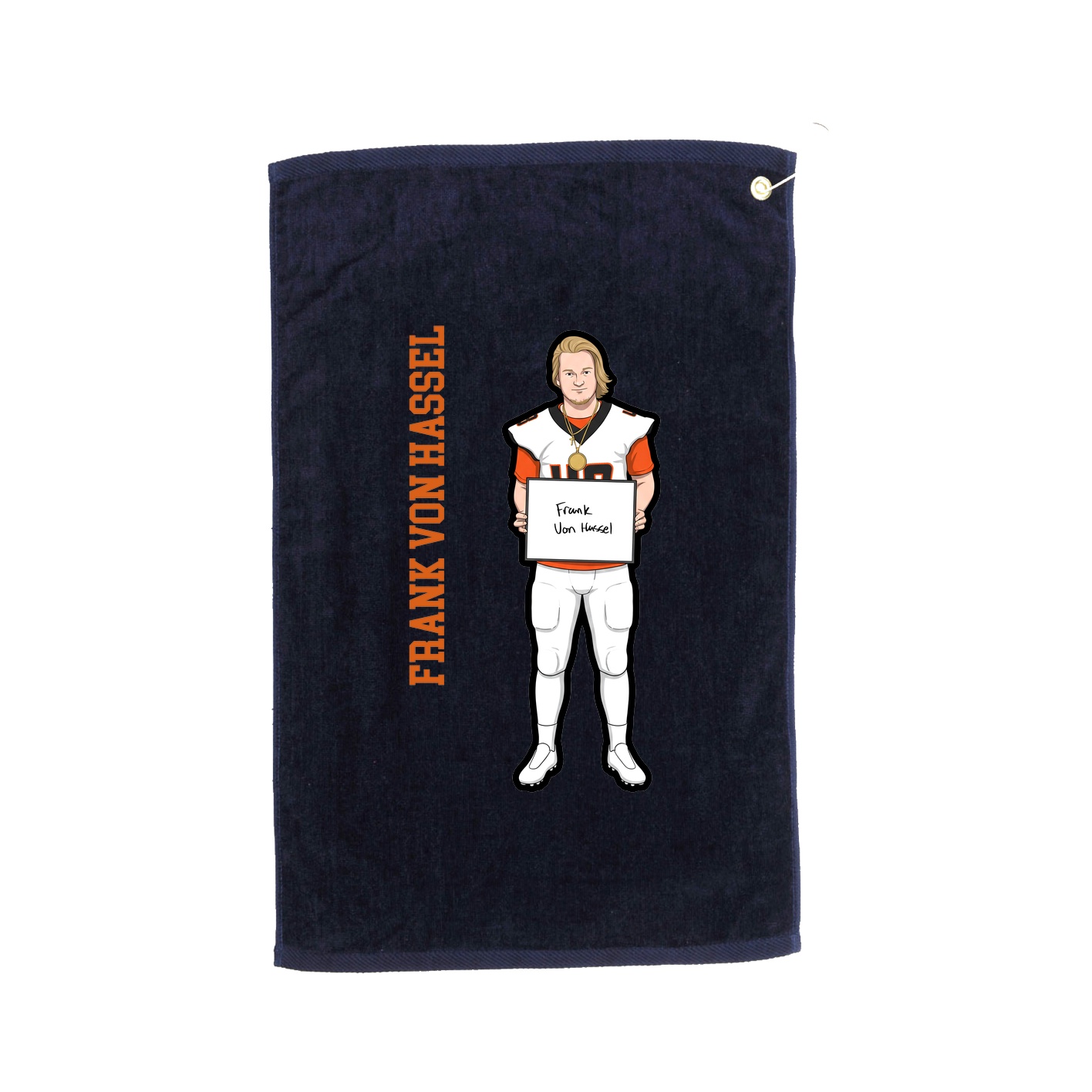 Golf Towel — Name Vertical in Navy