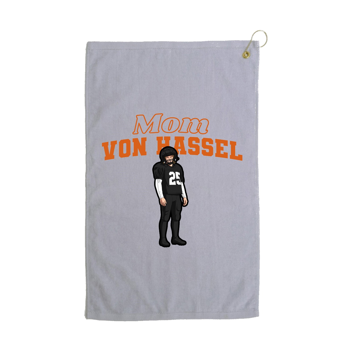 Golf Towel — Mothers Day Block in Grey