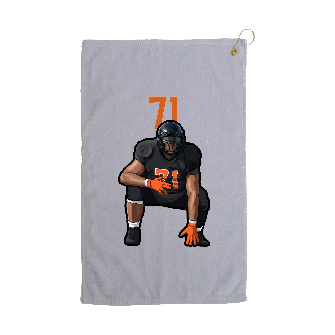 Golf Towel — Number Top in Grey