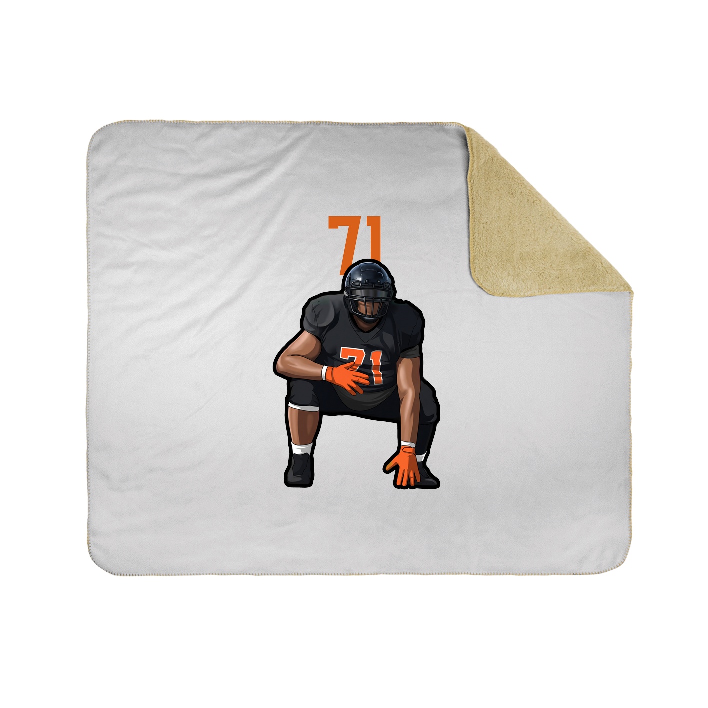 Throw Blanket — Number Top in White