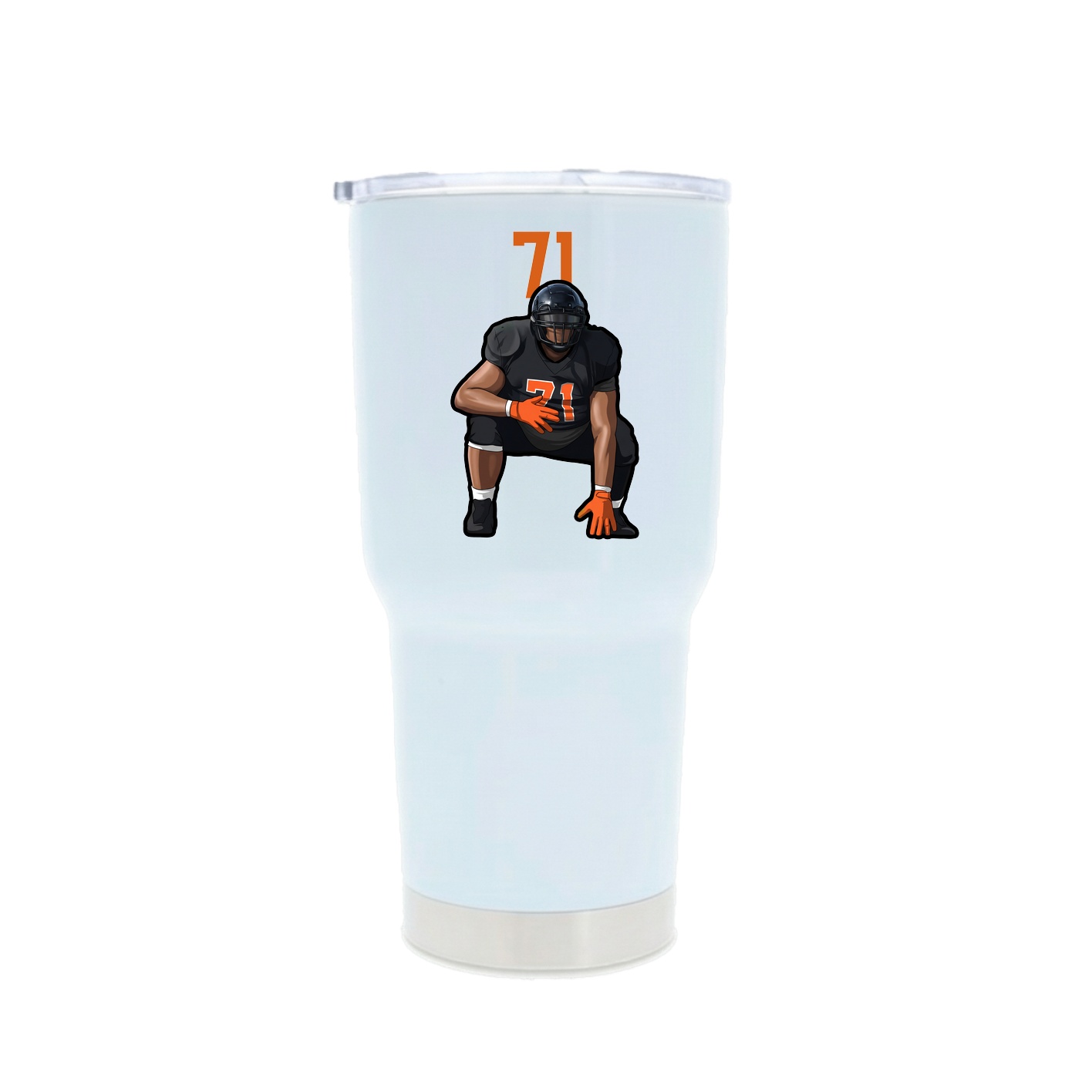 30oz Stainless Steel Tumbler — Number Top in White